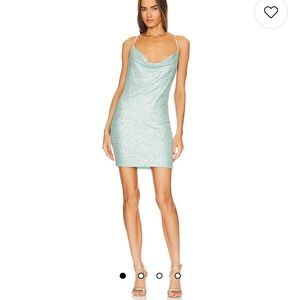 Susana Monaco cowl dress in mint crème size small